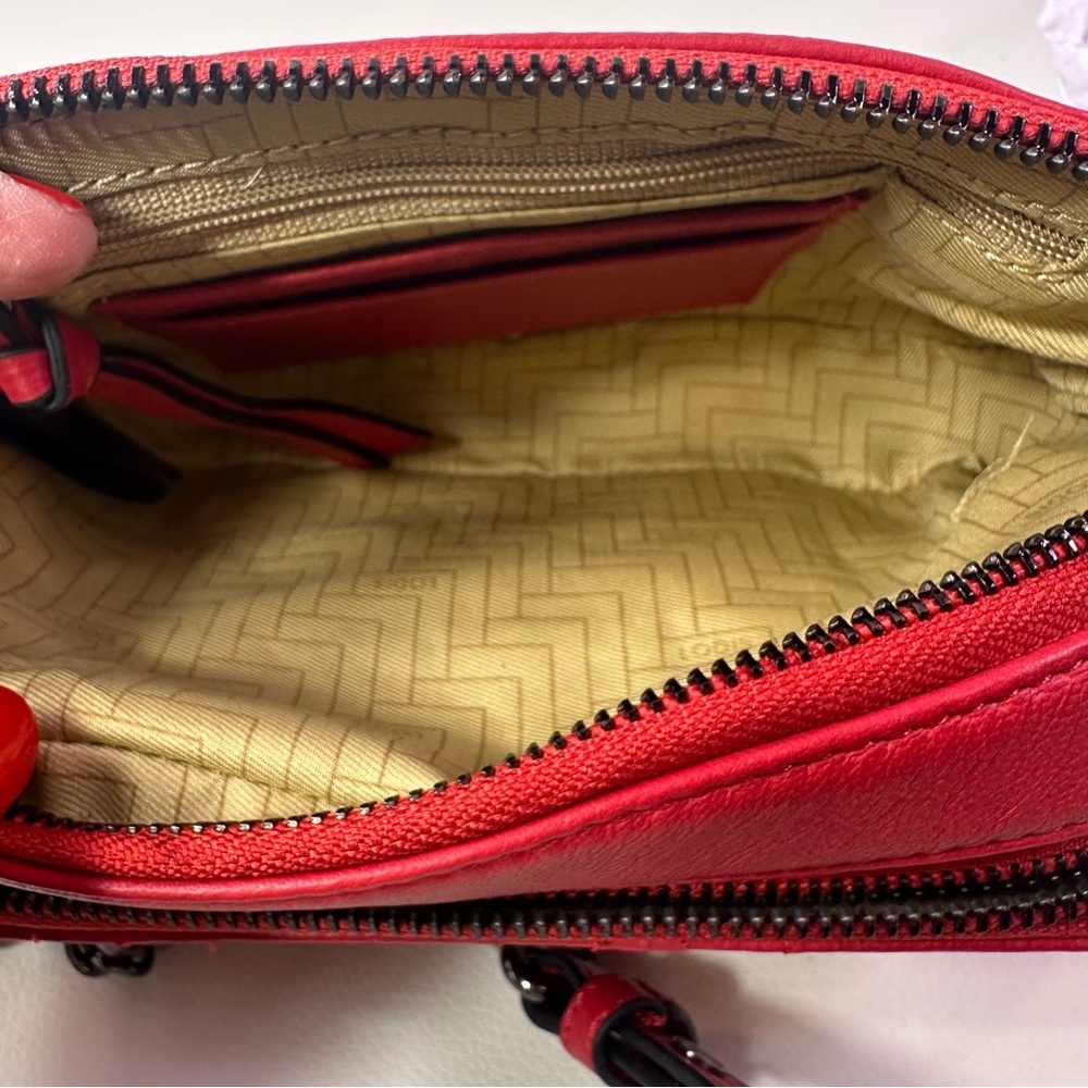 NEW Women’s LODIS 1965 Red Signature Quilt Double Top Zip Crossbody Bag - Picture 11 of 14